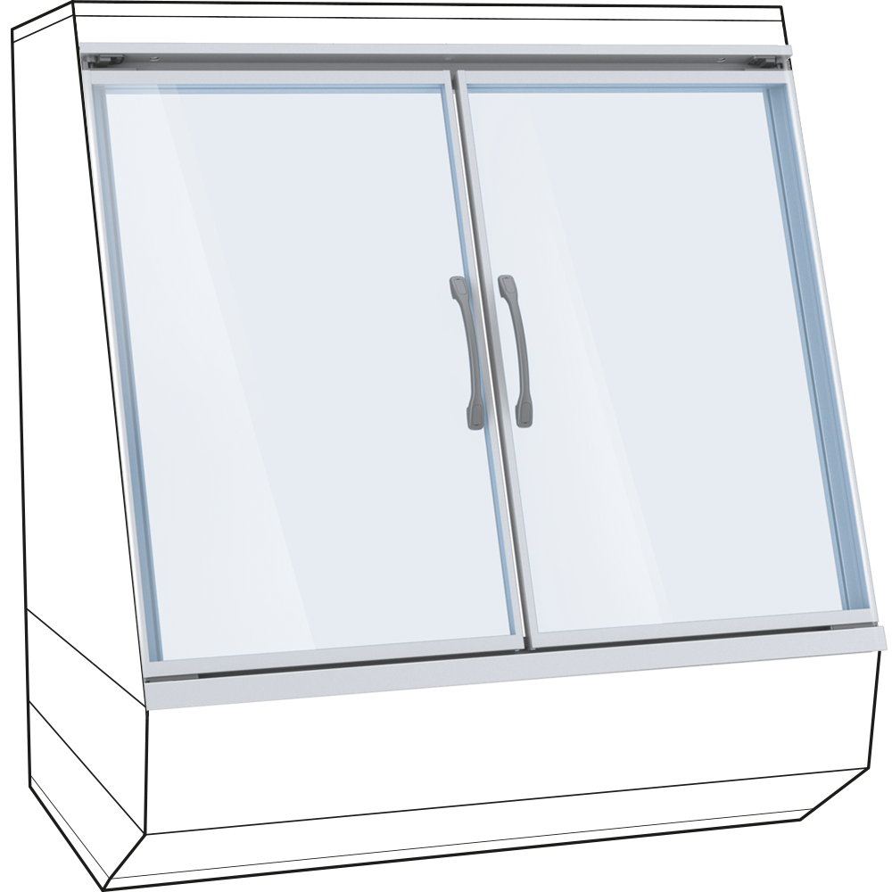 CLASS SV hinged Cisaplast glass doors refrigeration refrigeration supermarkets GDO