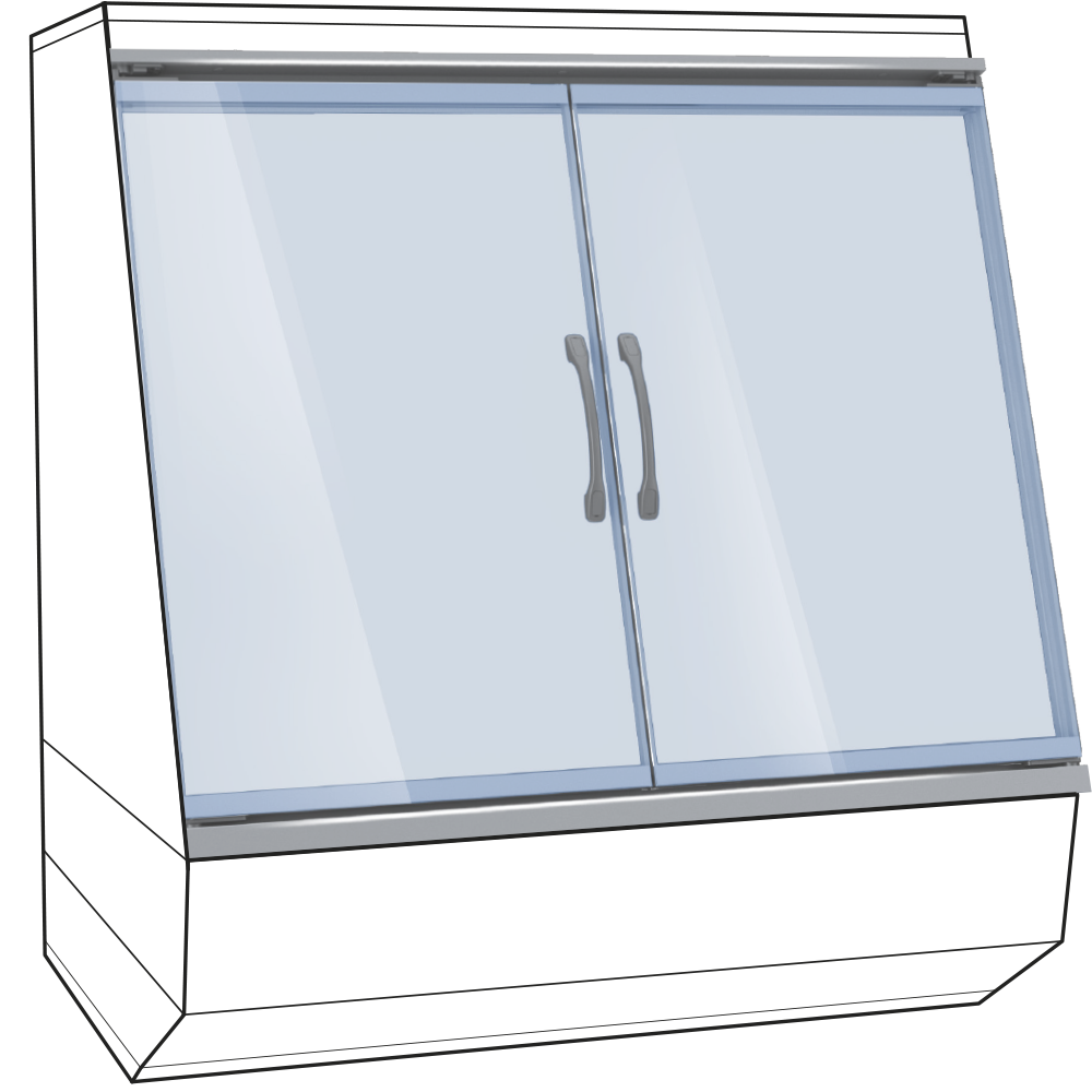 GLAM SV hinged Cisaplast porte vetro frigoriferi refrigerazione supermercati GDO
