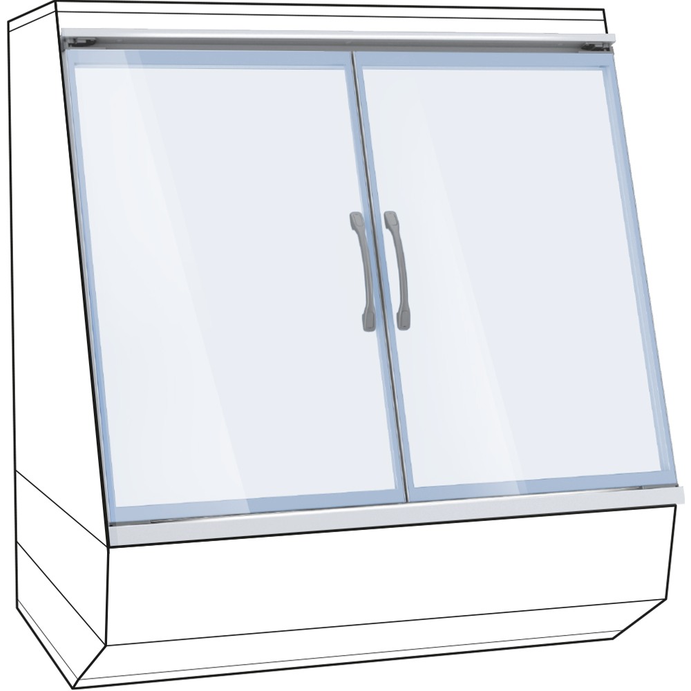 STYLE SV hinged Cisaplast glass doors refrigeration refrigeration supermarkets GDO